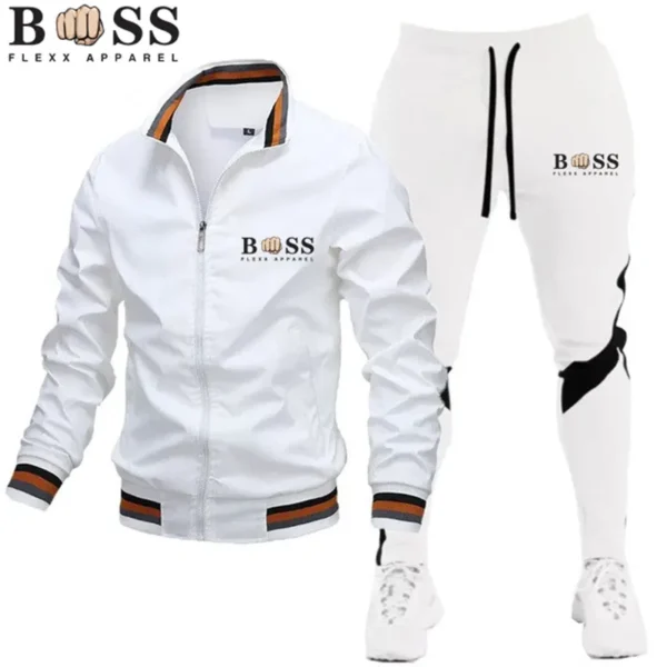 2023 Autumn/Winter BSS FLEXX APPAREL New Men's Jacket Set Casual Set Spliced Pants Baseball Stand Neck Jacket High Quality Jacke - Image 4