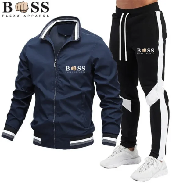 2023 Autumn/Winter BSS FLEXX APPAREL New Men's Jacket Set Casual Set Spliced Pants Baseball Stand Neck Jacket High Quality Jacke - Image 6