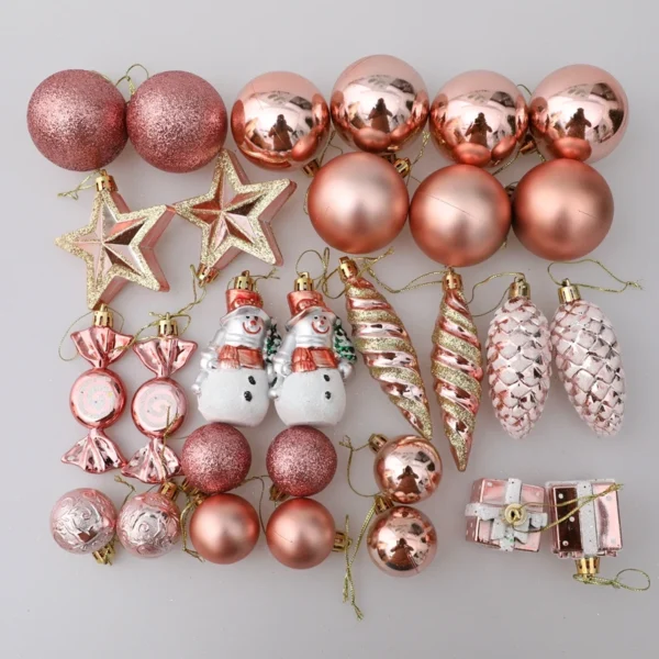 29/20Pcs Christmas Tree Balls Hanging Pendant Candy Cane Pine Cone Ornament Set Christmas Home Decoration 2024 Navidad New Year - Image 2