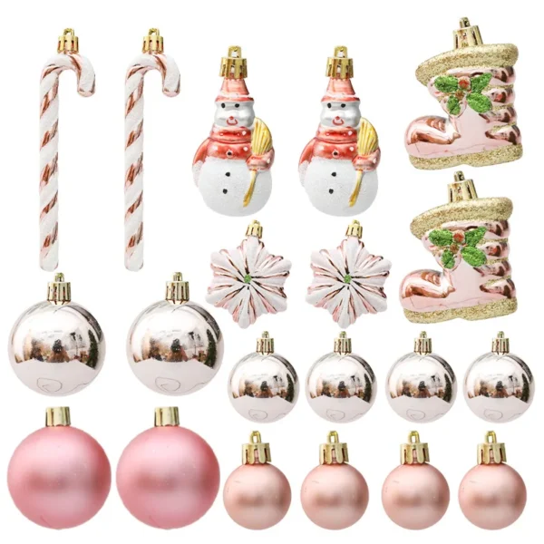 29/20Pcs Christmas Tree Balls Hanging Pendant Candy Cane Pine Cone Ornament Set Christmas Home Decoration 2024 Navidad New Year - Image 6