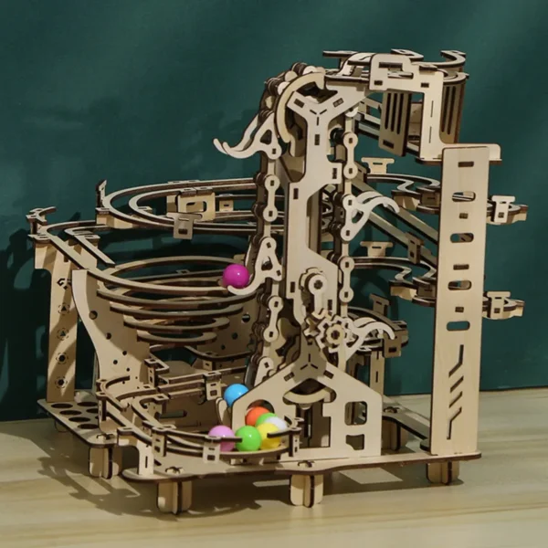335PCS Marble Run Set 3D Wooden Puzzle DIY Maze Model Building Block Kits Assembly Educational Toys For Children Adult Stem Gift - Image 2