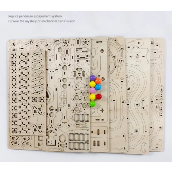 335PCS Marble Run Set 3D Wooden Puzzle DIY Maze Model Building Block Kits Assembly Educational Toys For Children Adult Stem Gift - Image 4
