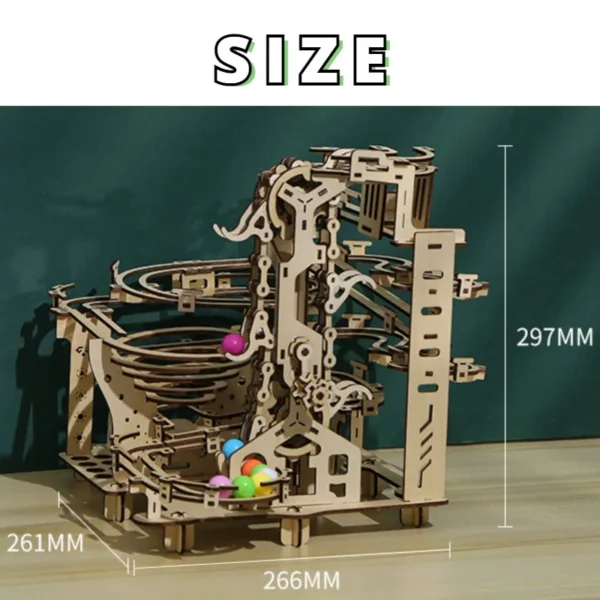 335PCS Marble Run Set 3D Wooden Puzzle DIY Maze Model Building Block Kits Assembly Educational Toys For Children Adult Stem Gift - Image 5