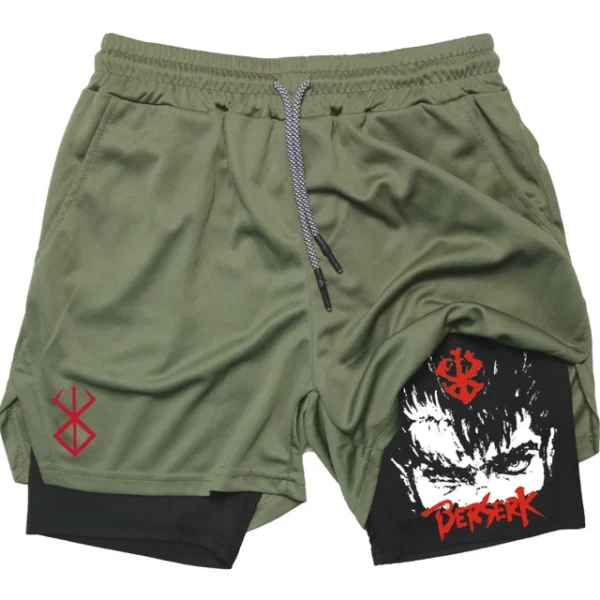 Anime Berserk Guts Men's Gym Shorts to Fitness 2 In 1 Quick Dry Performance Shorts Multiple Pockets Sports Short Pants Summer - Image 16