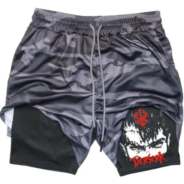 Anime Berserk Guts Men's Gym Shorts to Fitness 2 In 1 Quick Dry Performance Shorts Multiple Pockets Sports Short Pants Summer - Image 15