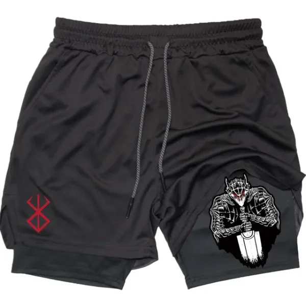 Anime Berserk Guts Men's Gym Shorts to Fitness 2 In 1 Quick Dry Performance Shorts Multiple Pockets Sports Short Pants Summer - Image 12