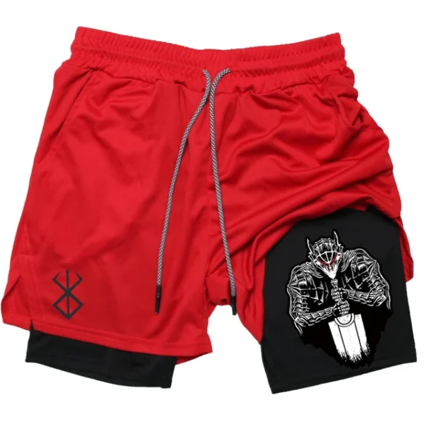 Anime Berserk Guts Men's Gym Shorts to Fitness 2 In 1 Quick Dry Performance Shorts Multiple Pockets Sports Short Pants Summer - Image 11