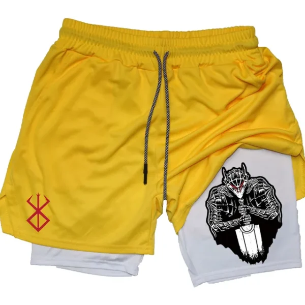 Anime Berserk Guts Men's Gym Shorts to Fitness 2 In 1 Quick Dry Performance Shorts Multiple Pockets Sports Short Pants Summer - Image 10