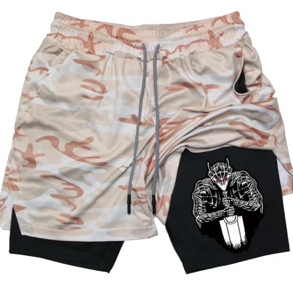 Anime Berserk Guts Men's Gym Shorts to Fitness 2 In 1 Quick Dry Performance Shorts Multiple Pockets Sports Short Pants Summer - Image 9