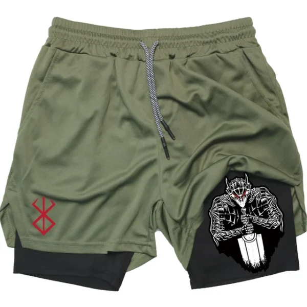 Anime Berserk Guts Men's Gym Shorts to Fitness 2 In 1 Quick Dry Performance Shorts Multiple Pockets Sports Short Pants Summer - Image 4