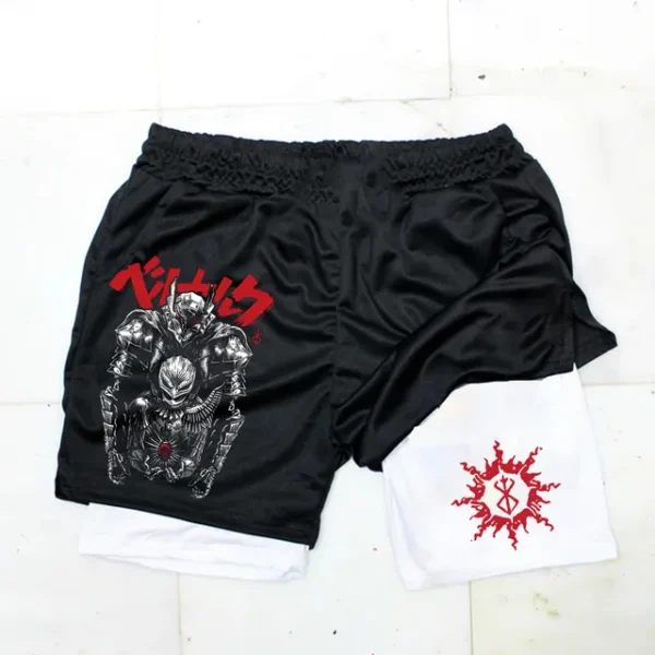 Anime Berserk Guts Men's Gym Shorts to Fitness 2 In 1 Quick Dry Performance Shorts Multiple Pockets Sports Short Pants Summer - Image 25