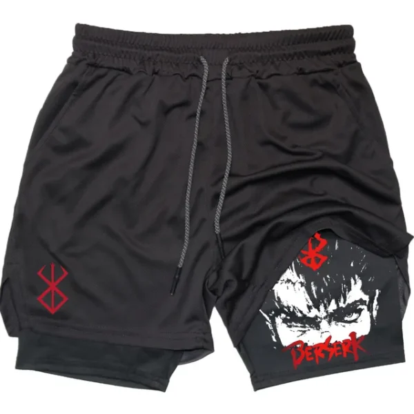 Anime Berserk Guts Men's Gym Shorts to Fitness 2 In 1 Quick Dry Performance Shorts Multiple Pockets Sports Short Pants Summer - Image 21