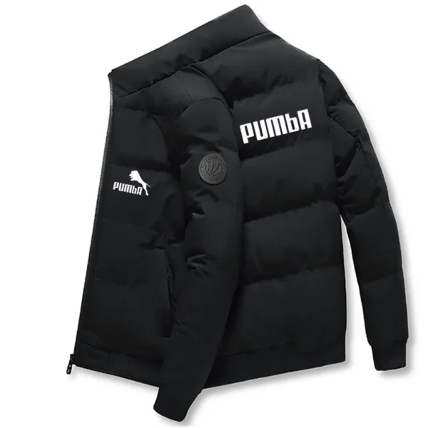 Cotton-padded Coat Autumn and Winter Korean Thickened Down Coat Short Style Jacket Men's Collarless - Image 2