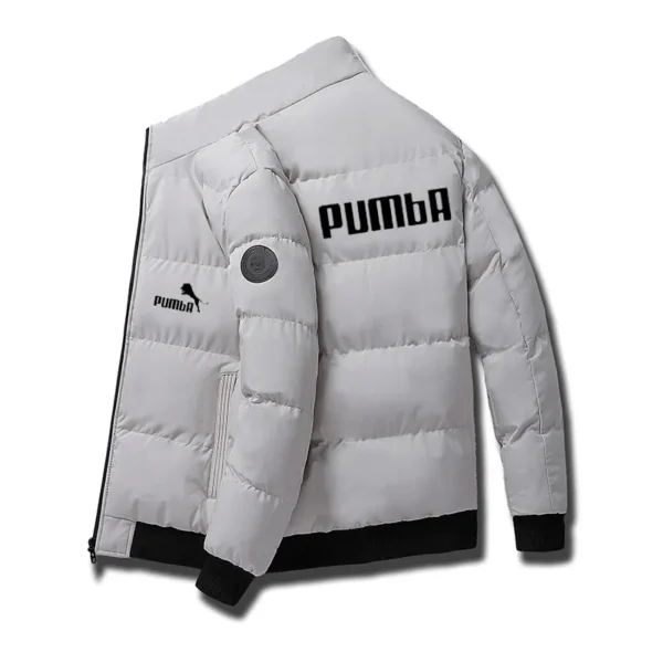 Cotton-padded Coat Autumn and Winter Korean Thickened Down Coat Short Style Jacket Men's Collarless - Image 3