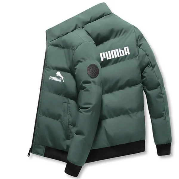 Cotton-padded Coat Autumn and Winter Korean Thickened Down Coat Short Style Jacket Men's Collarless - Image 5