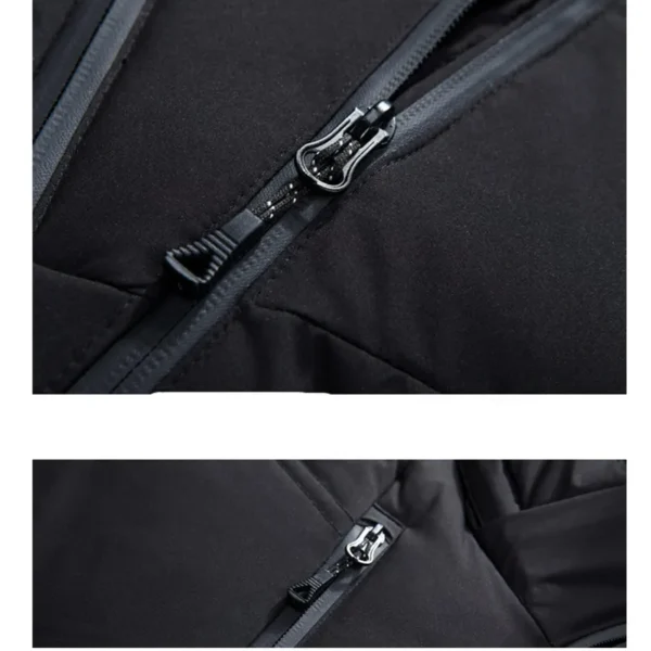 FGKKS Quality Brand Men Down Jacket Slim Thick Warm Solid Color Hooded Coats Fashion Casual Down Jackets Male - Image 6