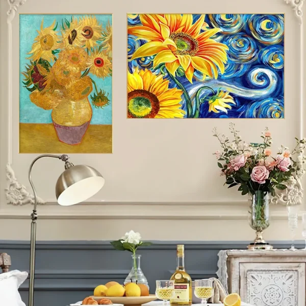 Landscape Diamond Painting Kits Van Gogh Starry Night Rhinestone Mosaic Cross Stitch Cartoon Embroidery Wall Sticker Home Decor - Image 3