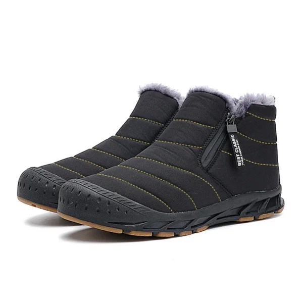 Men Snow Boots Big Size Warm Fur Winter Men Shoes Long Plush Ankle Boots Unisex Outdoor Casual Sneakers Durable Non-slip Boots - Image 3