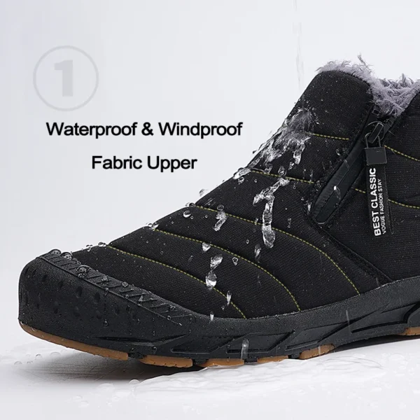 Men Snow Boots Big Size Warm Fur Winter Men Shoes Long Plush Ankle Boots Unisex Outdoor Casual Sneakers Durable Non-slip Boots - Image 4