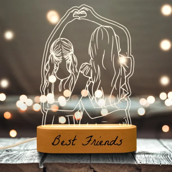 Personalized Gift Photo 3D Lamp Customized Wedding Anniversary Valentines Day Gift Night Light Picture Text Engraving Gift - Image 5