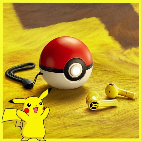 Pokemon Pikachu Earphones Wireless Bluetooth 5.0 Razer Sport Noise Reduction Headphones Touch Control Microphone Universal Gifts - Image 4