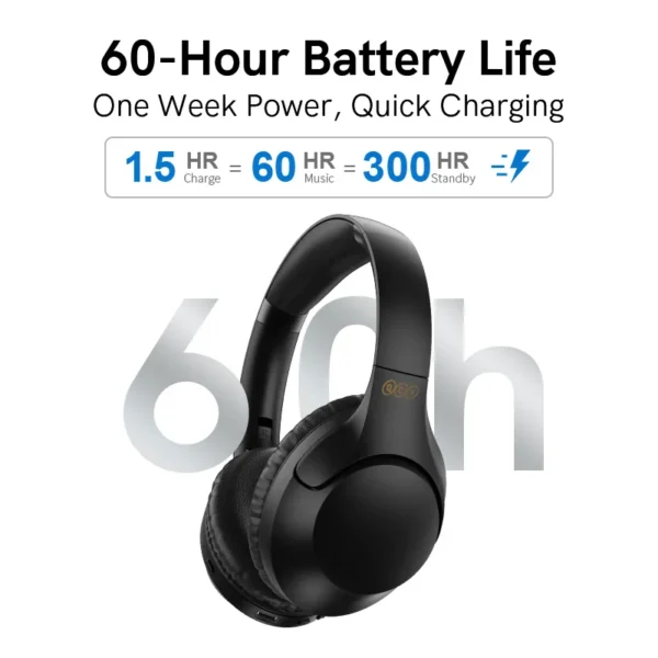 QCY H2 H2pro Wireless Headphones Bluetooth 5.3 Earphones BASS HIFI Stereo Headset 78ms Low Latency for Music Gaming 60H Playtime - Image 6