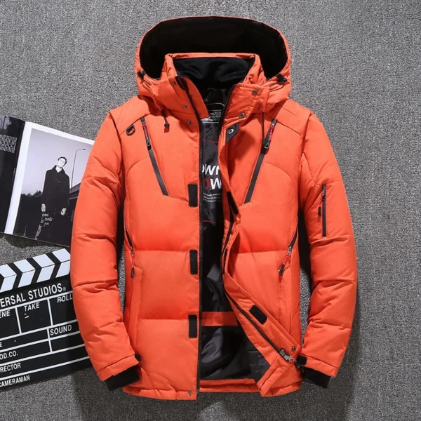 Winter Mens White Duck Down Jacket Warm Hooded Thick Slim Fit Puffer Jacket Coat Male Casual High Quality Overcoat Thermal - Image 6