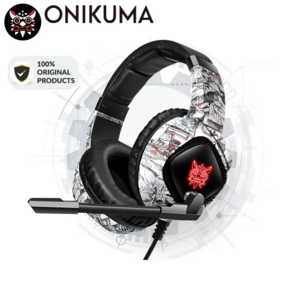 ONIKUMA K19 Gaming Headset Headphones Wired Noise Cancelling Stereo Earphones With Mic - Image 3