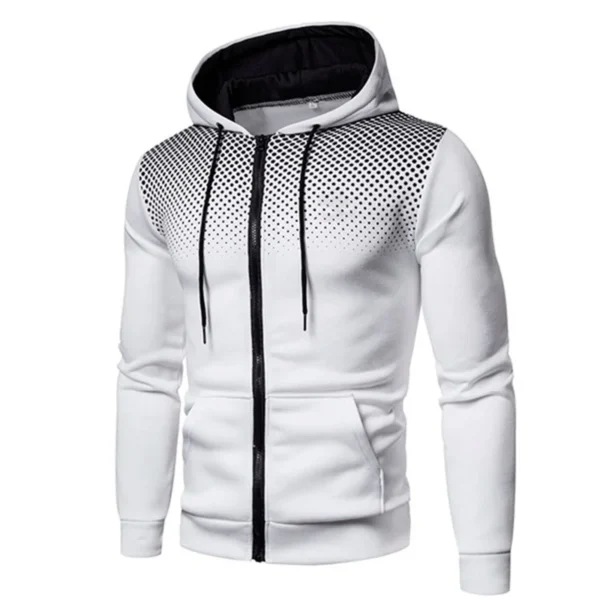 2023 Autumn and Winter New European and American Solid Color Fleece Sweater Pants Men's Casual Zipper Sports Hat Set - Image 2