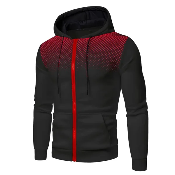 2023 Autumn and Winter New European and American Solid Color Fleece Sweater Pants Men's Casual Zipper Sports Hat Set - Image 3