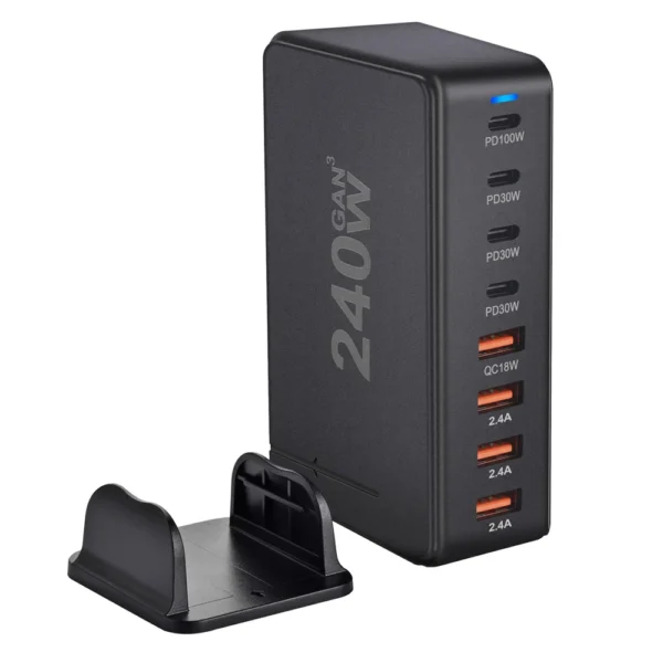 240W Desktop GaN Charger 8-port USB Type C PD Charger Fast Charge 3.0 USB Type C Fast Charger Mobile USB Charger - Image 5