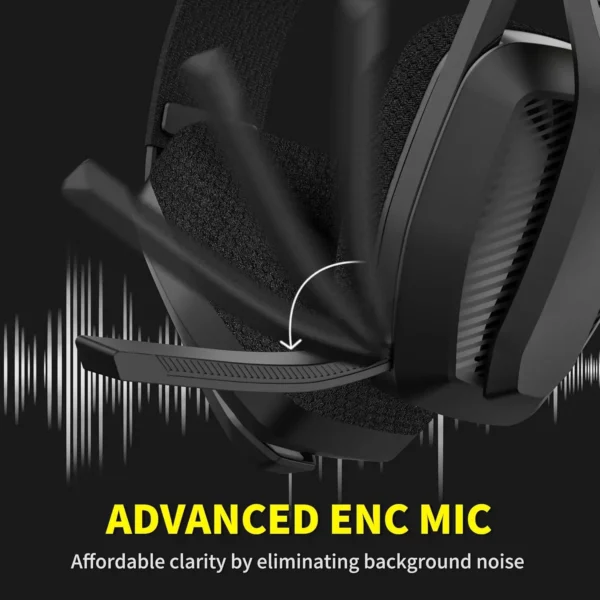 BINNUNE BW06 2.4G Wireless Gaming Headset with Flip ENC Mic for PC, PS4, PS5, Gamer Dual-Mode Bluetooth Headphones - Image 5