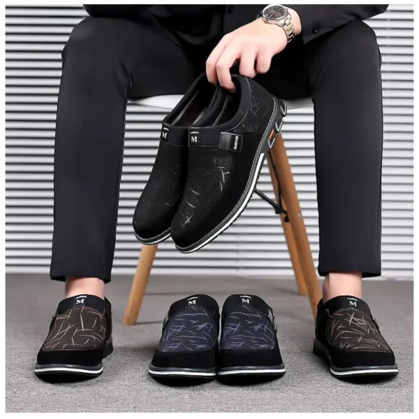 Classic Casual Men's Leather Shoes Slip-On Loafers for Men Business Moccasins Office Men Work Flats Trend Driving Shoes Big Size - Image 4