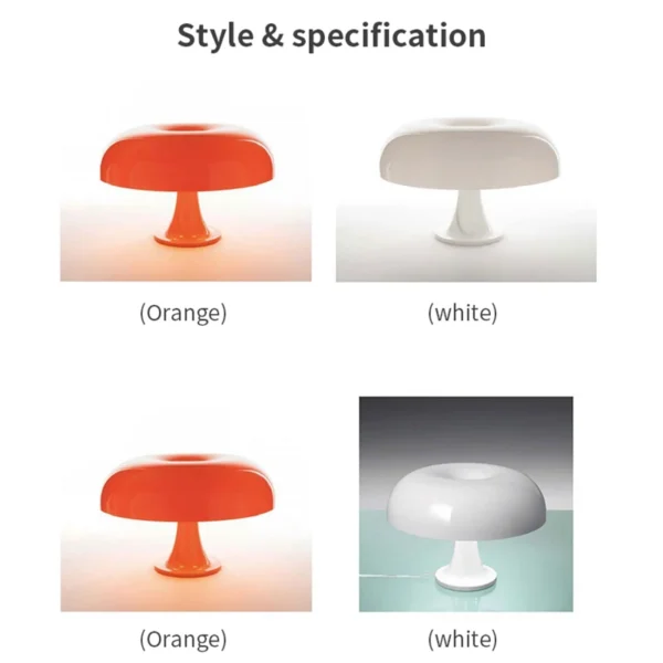Italy Designer Led Mushroom Table Lamp for Hotel Bedroom Bedside Living Room Decoration Lighting Modern Minimalist Desk Lights - Image 4