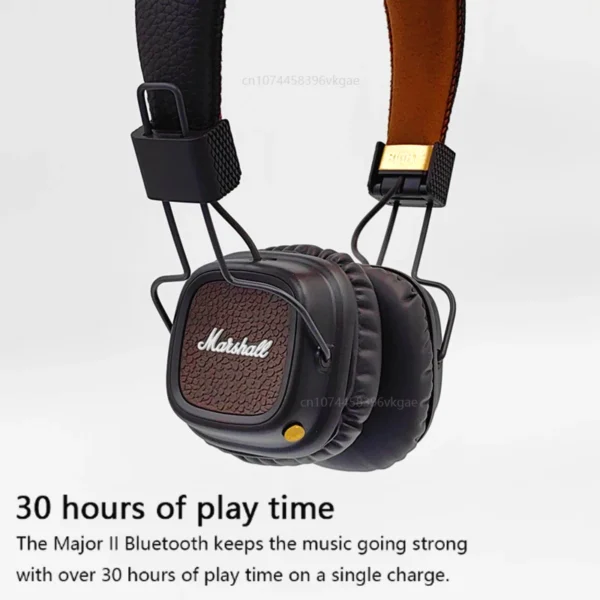 Original Marshall MAJOR II 2 Wireless/Wired Headphones Deep Bass/40mm Dynamic Drivers Portable Foldable Sports Bluetooth Headset - Image 4