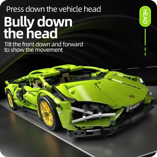 Technical Racing Sport Car 1280PCS Model Building Blocks City Mechanical Speed Vehicle Supercar Brick Puzzle Toys Kid Adult Gift - Image 3