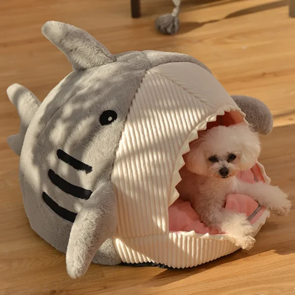 Enclosed Warm Cat Bed For Portable Pet Beds Sweet Kittens Basket Cushion Cat Pillow Mat Tent Puppy Nest Cave Cats House Goods - Image 5