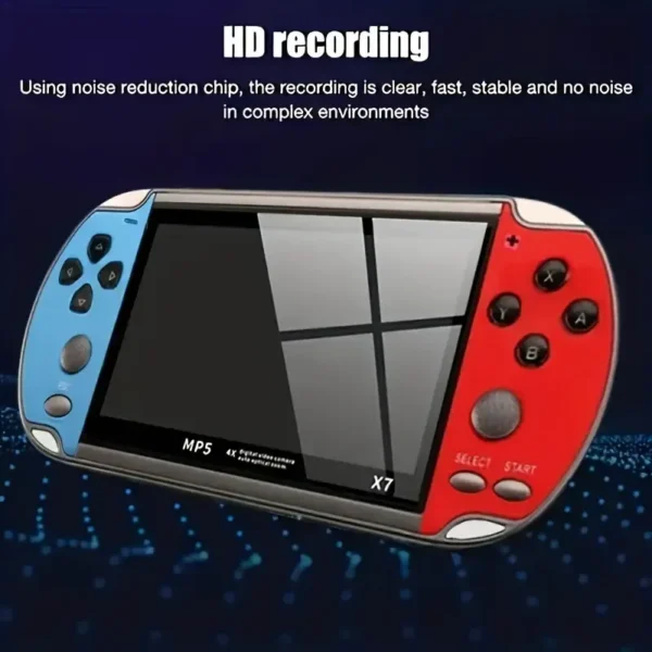 X7 Handheld Game 4.3 Inch HD Large 8G Screen Classic Game Retro Console Built-in Games Mini Handheld MP5 Video Game - Image 3